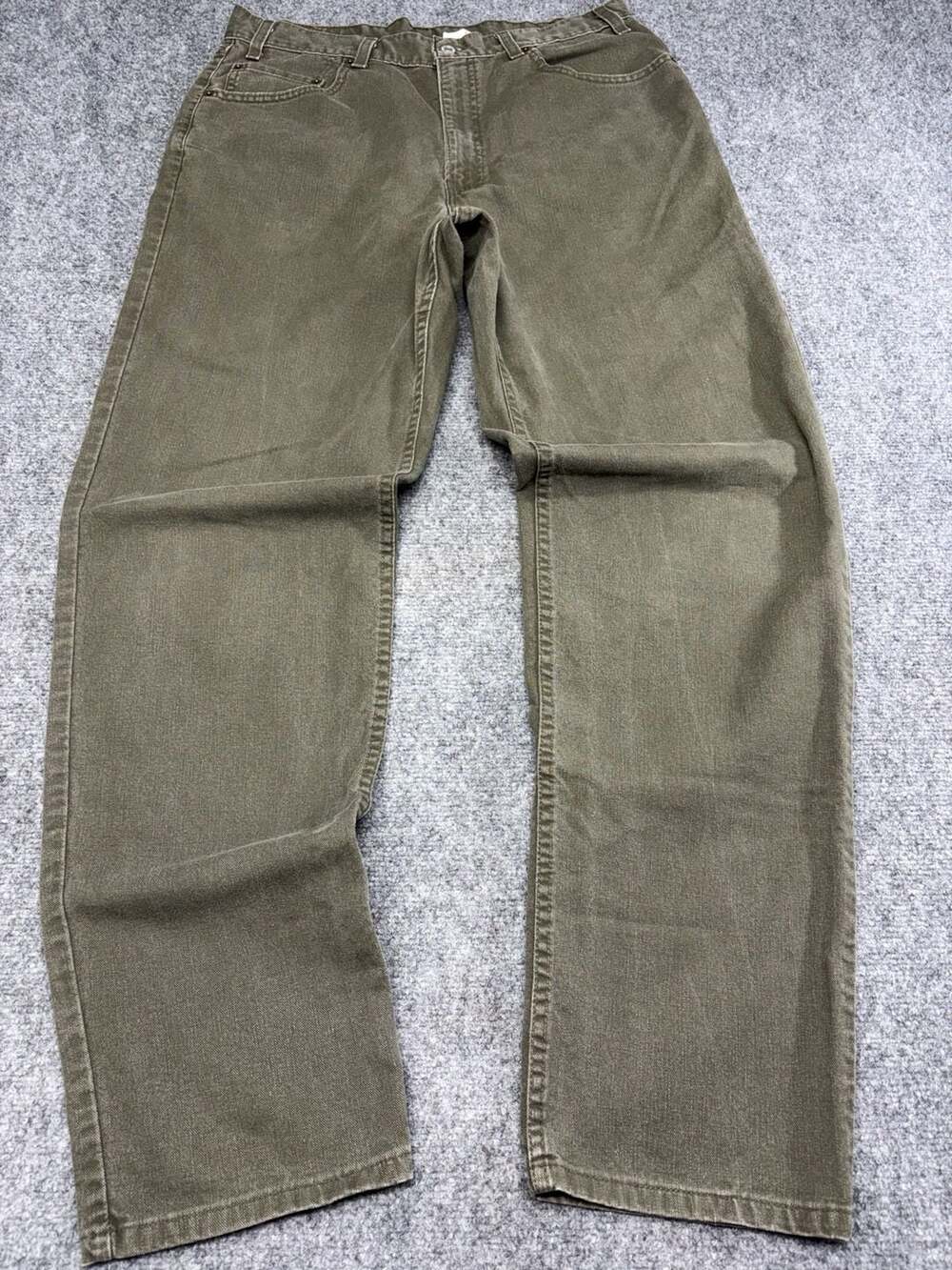 Vintage Levi's Y2K 550 Relaxed Fit Jeans Size 36x34 Olive Green Denim light use